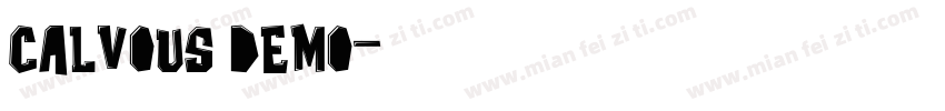 calvous demo字体转换